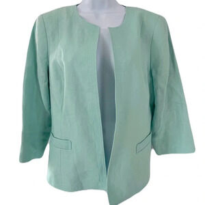 🤩HOST PICK🤩Talbots/Linen/Sky/Mint blue open blazer/Size US 12P